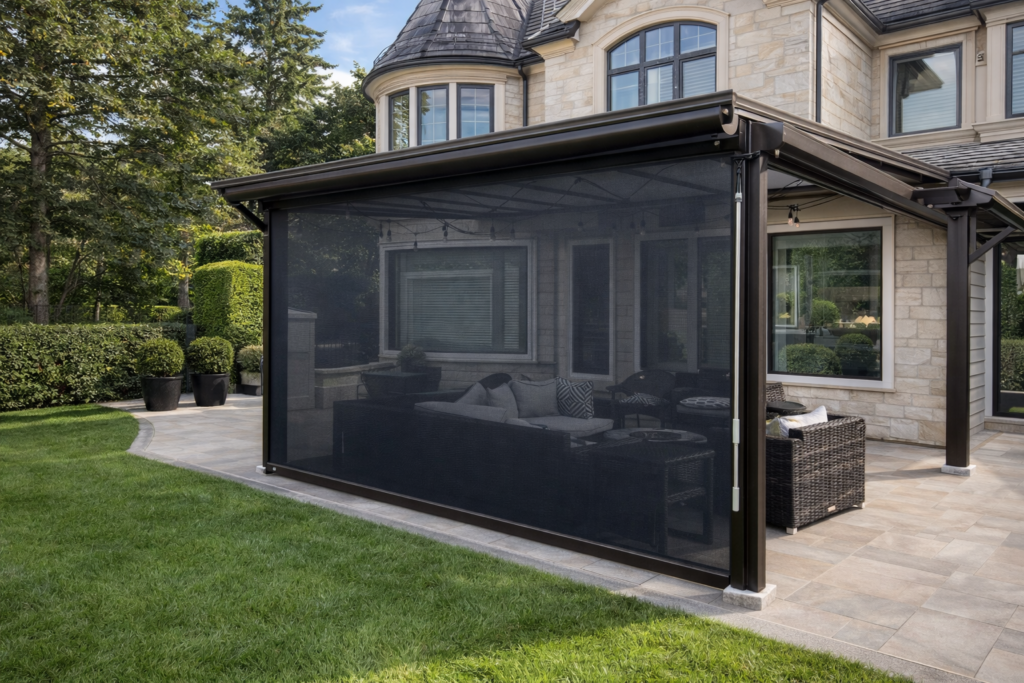 Premium patio screen installed