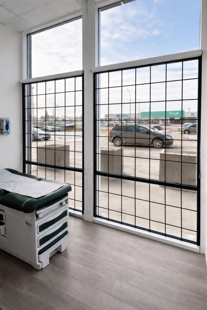 Steel Security bars installed